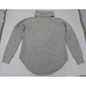 Kuhl Sweater Women's Sz Small Gray‎ Sienna Waffle Knit Turtleneck Pull Over 4411